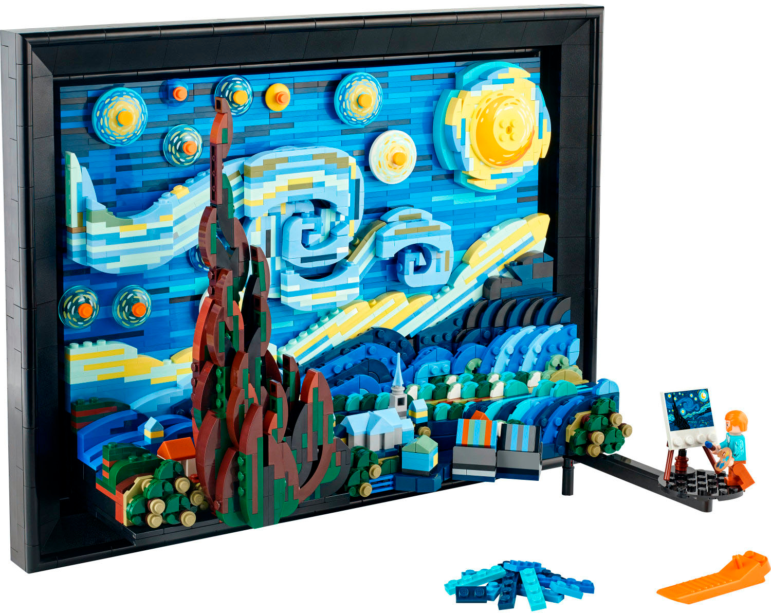Left View: LEGO - Ideas Vincent van Gogh  The Starry Night 21333 Toy Building Kit (2,316 Pieces)