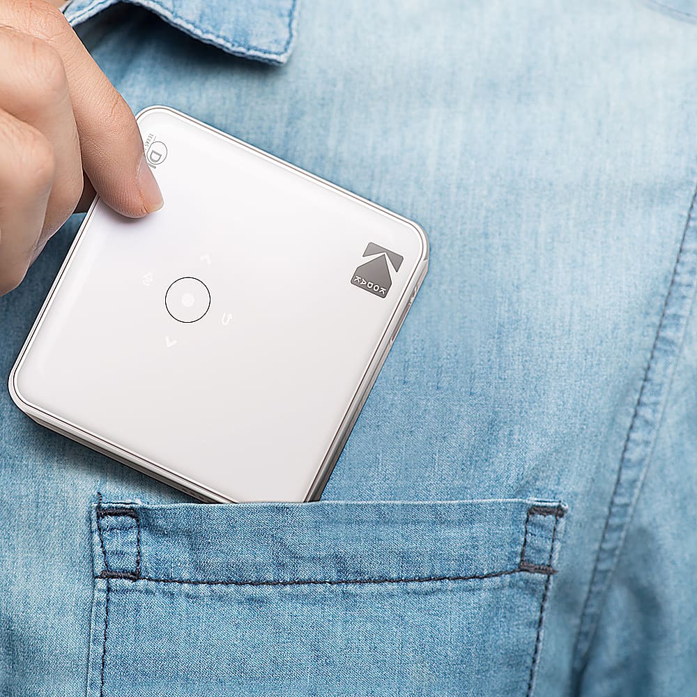 Alt View 40. Kodak - Portable Projector, 1920 x 1080 Resolution Mini Projector, 75 Lumens, LED, DLP Rechargeable Pico Projector - White.