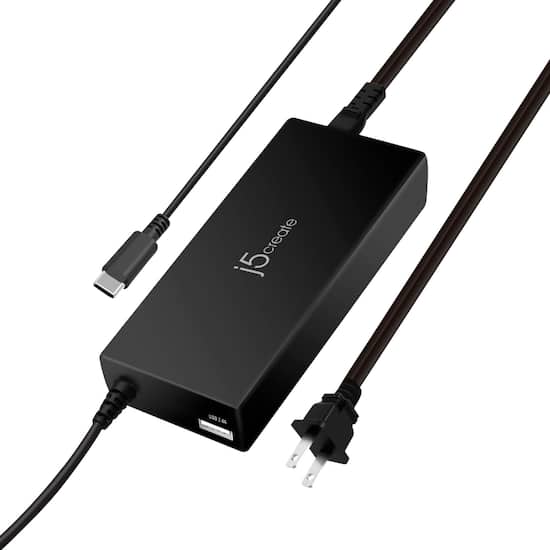 j5create 100W Super Charger Works with Chromebook Certified Black
