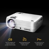 Kodak - FLIK X7 Home Projector, 720p Portable Small Home Theater System w/1080p Compatibility & Bright Lumen LED Lamp - White - Alt_View_Zoom_11