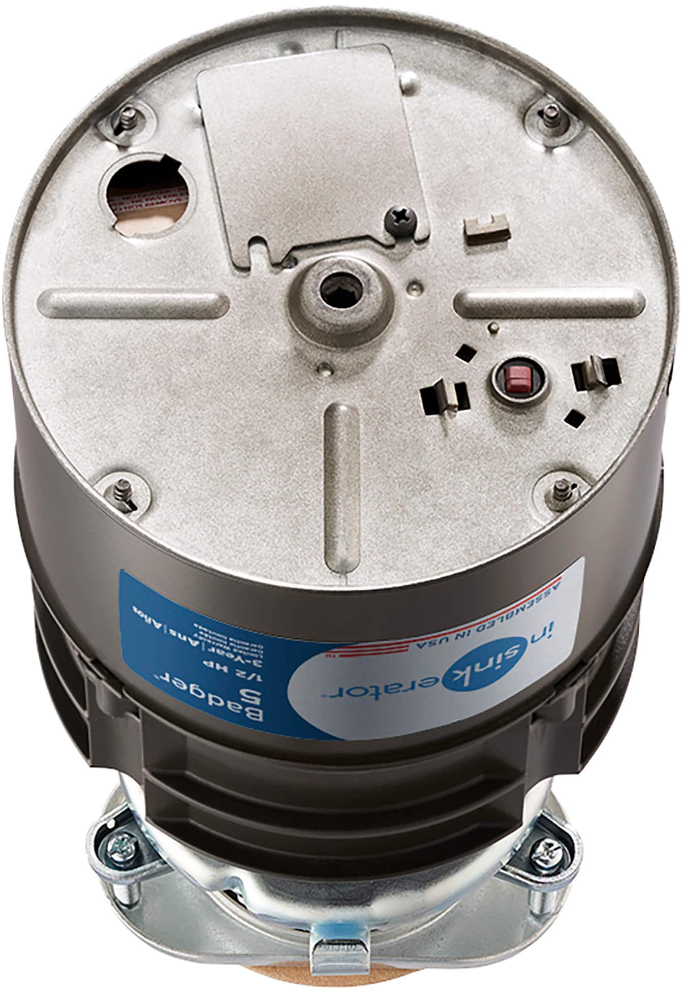 Alt View 12. InSinkerator - Badger 5 Lift and Latch Standard Series 1/2 HP Continuous Feed Garbage Disposal with Power Cord - Gray.