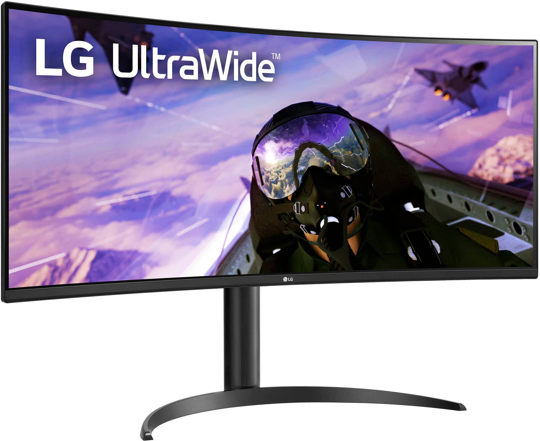 Angle. LG - 34” LED Curved UltraWide QHD 160Hz FreeSync Premium Monitor with HDR (HDMI, DisplayPort) - Black.
