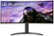 Front. LG - 34” LED Curved UltraWide QHD 160Hz FreeSync Premium Monitor with HDR (HDMI, DisplayPort) - Black.