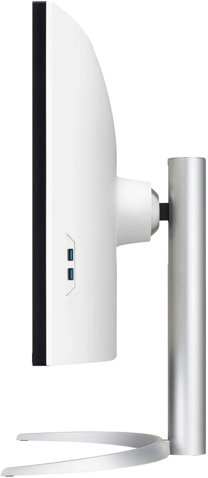 Alt View 11. LG - 40” IPS LED Curved UltraWide WHUD 71Hz Monitor with HDR (HDMI, DisplayPort, USB) - Silver/White.