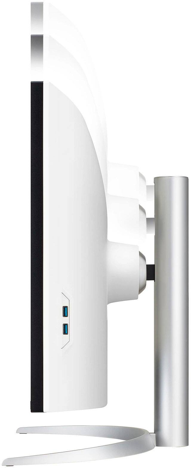 Alt View 14. LG - 40” IPS LED Curved UltraWide WHUD 71Hz Monitor with HDR (HDMI, DisplayPort, USB) - Silver/White.