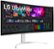 Left Zoom. LG - 40” IPS LED Curved UltraWide WHUD 71Hz Monitor with HDR (HDMI, DisplayPort, USB) - Silver/White.