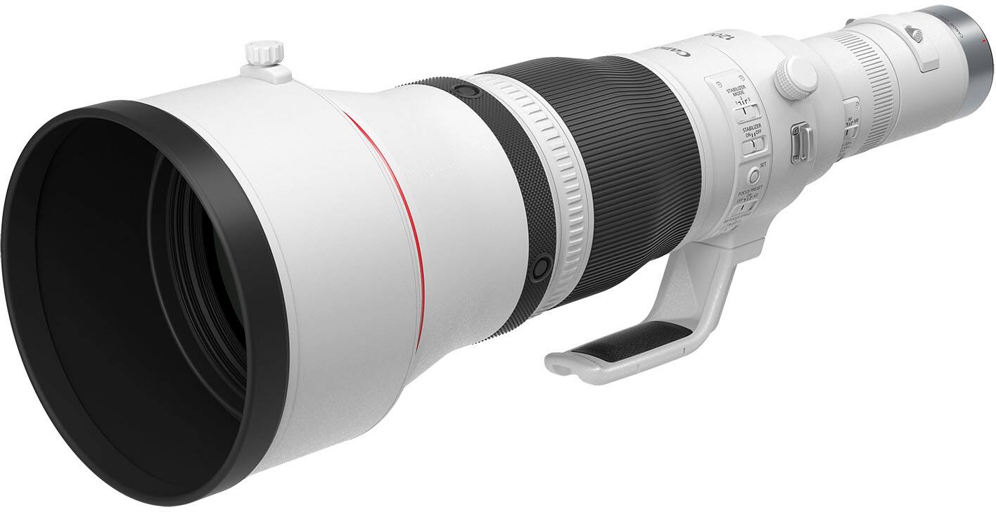 Angle. Canon - RF1200mm F8 L IS USM Telephoto Lens for EOS R-Series Cameras - White.