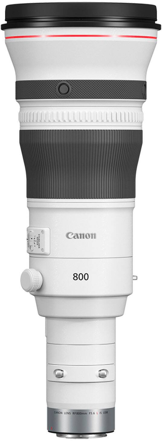 Back. Canon - RF800mm F5.6 L IS USM Telephoto Lens for EOS R-Series Cameras - White.