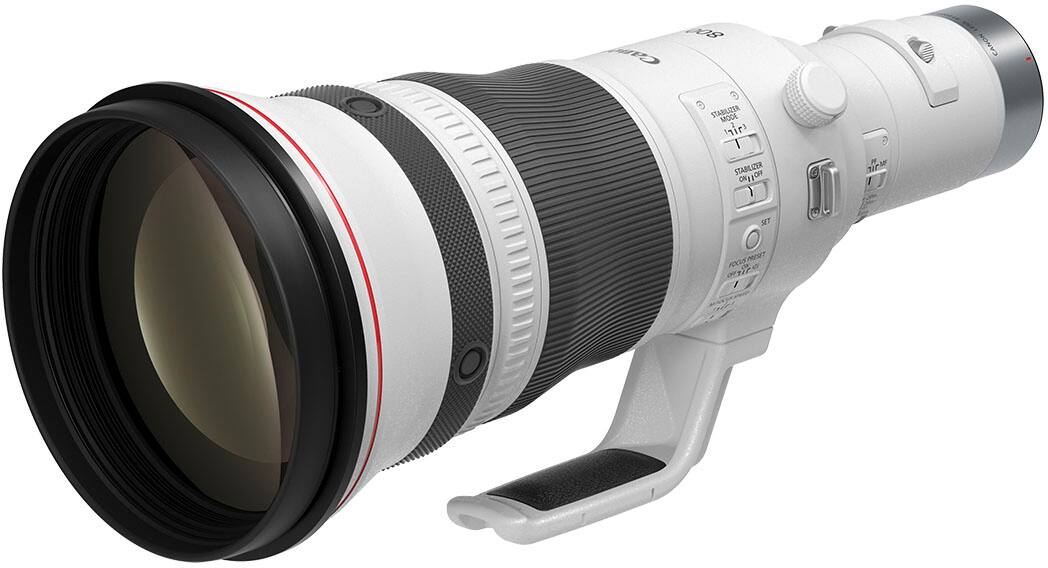 Left. Canon - RF800mm F5.6 L IS USM Telephoto Lens for EOS R-Series Cameras - White.