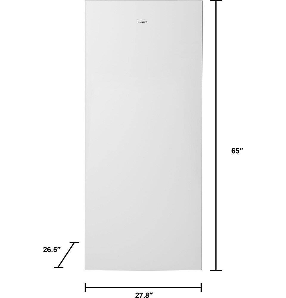 Alt View 3. Hotpoint - 13 Cu. Ft. Frost-Free Upright Freezer.