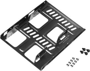 Insignia™ - Dual Drive Mount for 2.5” SATA, SSDs or Hard Drives - Black - Front_Zoom