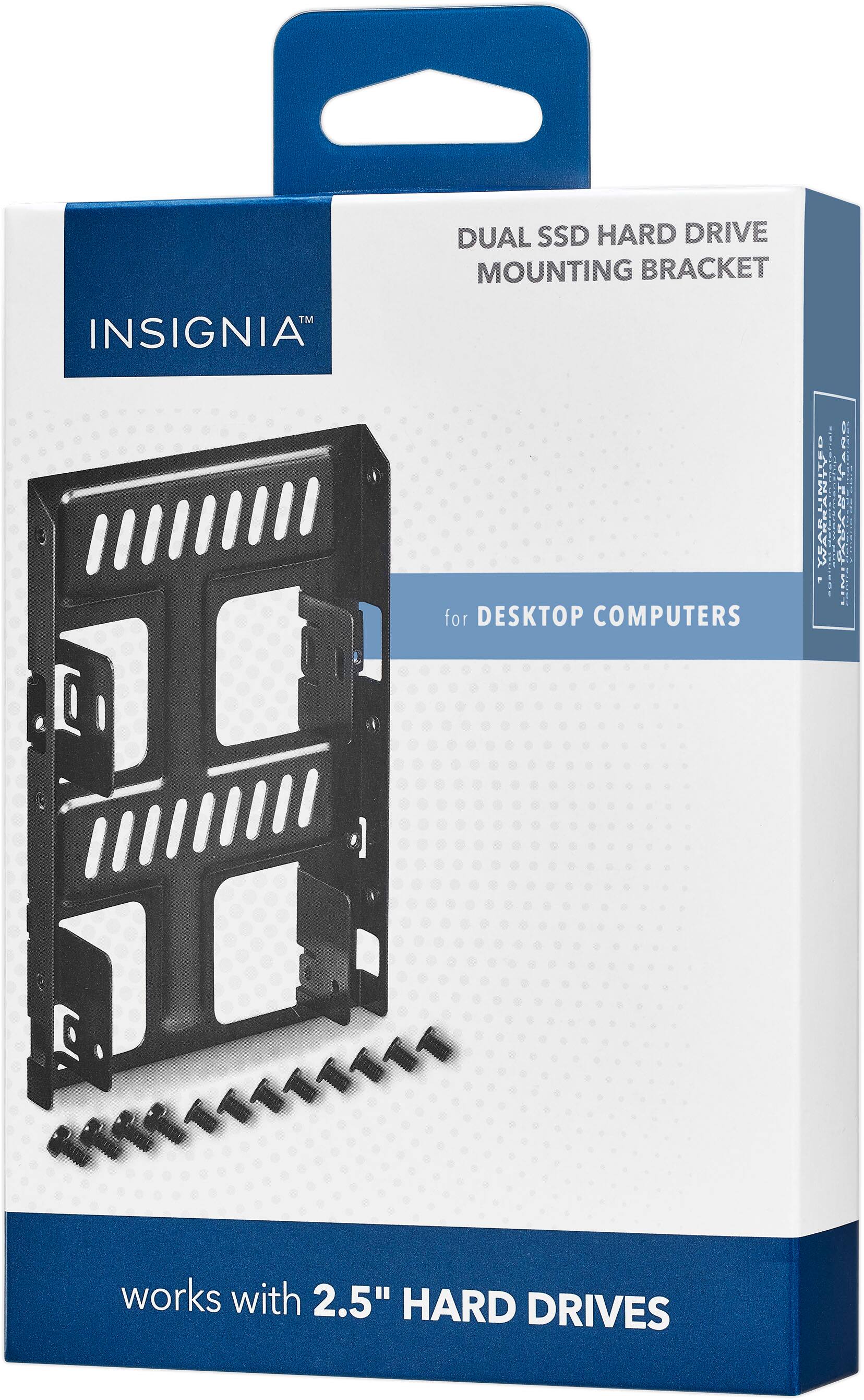 Alt View 17. Insignia™ - Dual Drive Mount for 2.5” SATA, SSDs or Hard Drives - Black.
