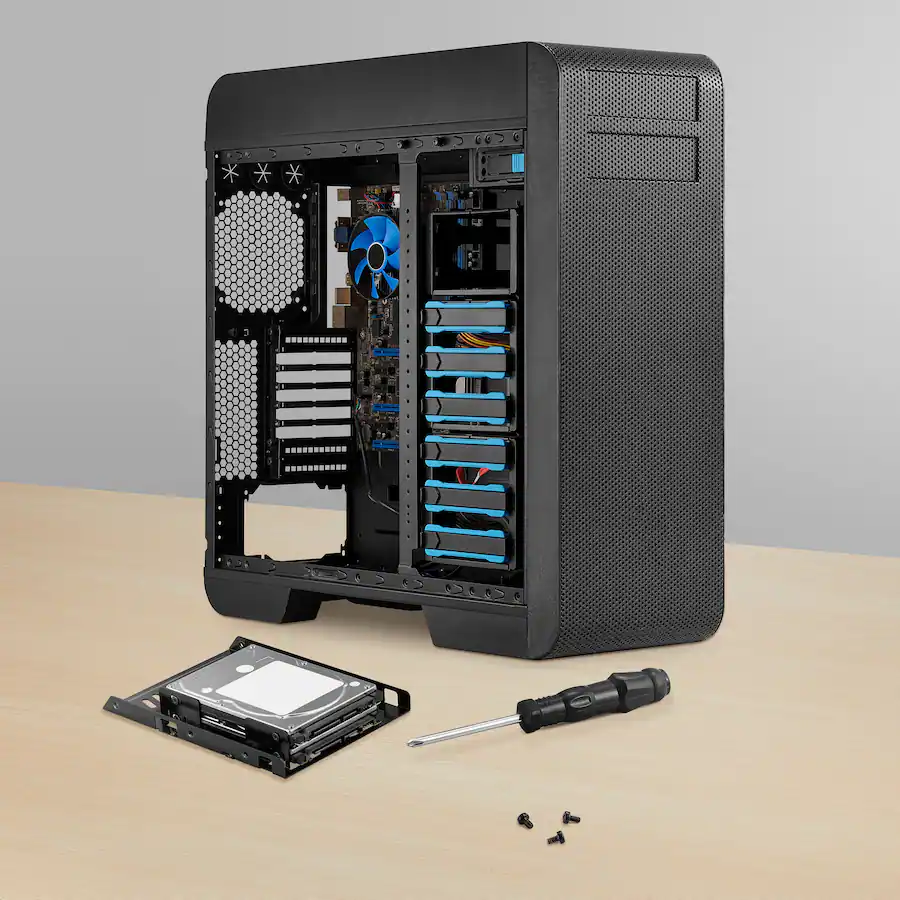 Stackable Ssd Mount Insignia™ Dual Drive Mount for 2.5” SATA, SSDs or Hard Drives Black NS ...