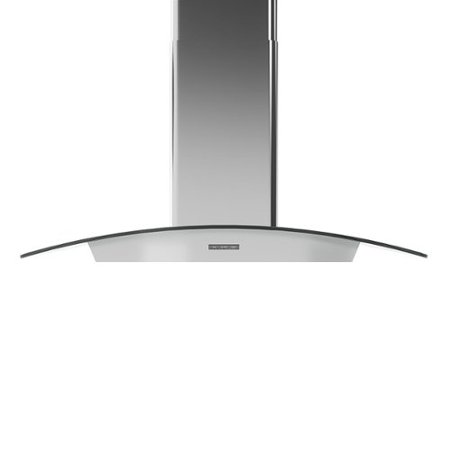 Zephyr - Brisas 36 in. 600 CFM Curved Glass Island Mount Range Hood with LED Lights - Stainless Steel/Glass