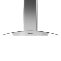 Zephyr - Brisas 36 in. 600 CFM Curved Glass Wall Mount Range Hood with LED Lights - Silver - Front_Zoom