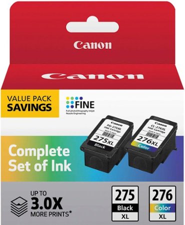 Canon - PG 275XL & CL276XL 2-Pack High Yield Ink Cartridges - Black & Multicolor