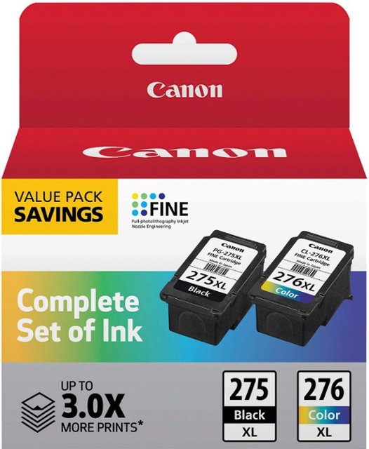 Canon PG 275XL & CL276XL 2-Pack High Yield Ink Cartridges Black & Multicolor 4981C008 - Best