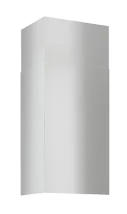 Front. Zephyr - 12 ft. Duct Cover Extension for BVE Range Hoods - Stainless Steel.