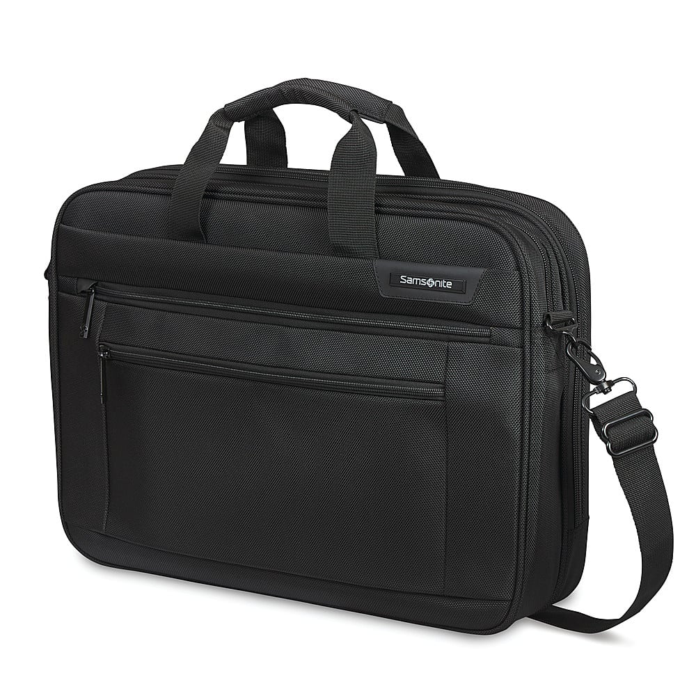 Front. Samsonite - Classic Business 2.0 2 Comp. Brief for 17" Laptop - Black.