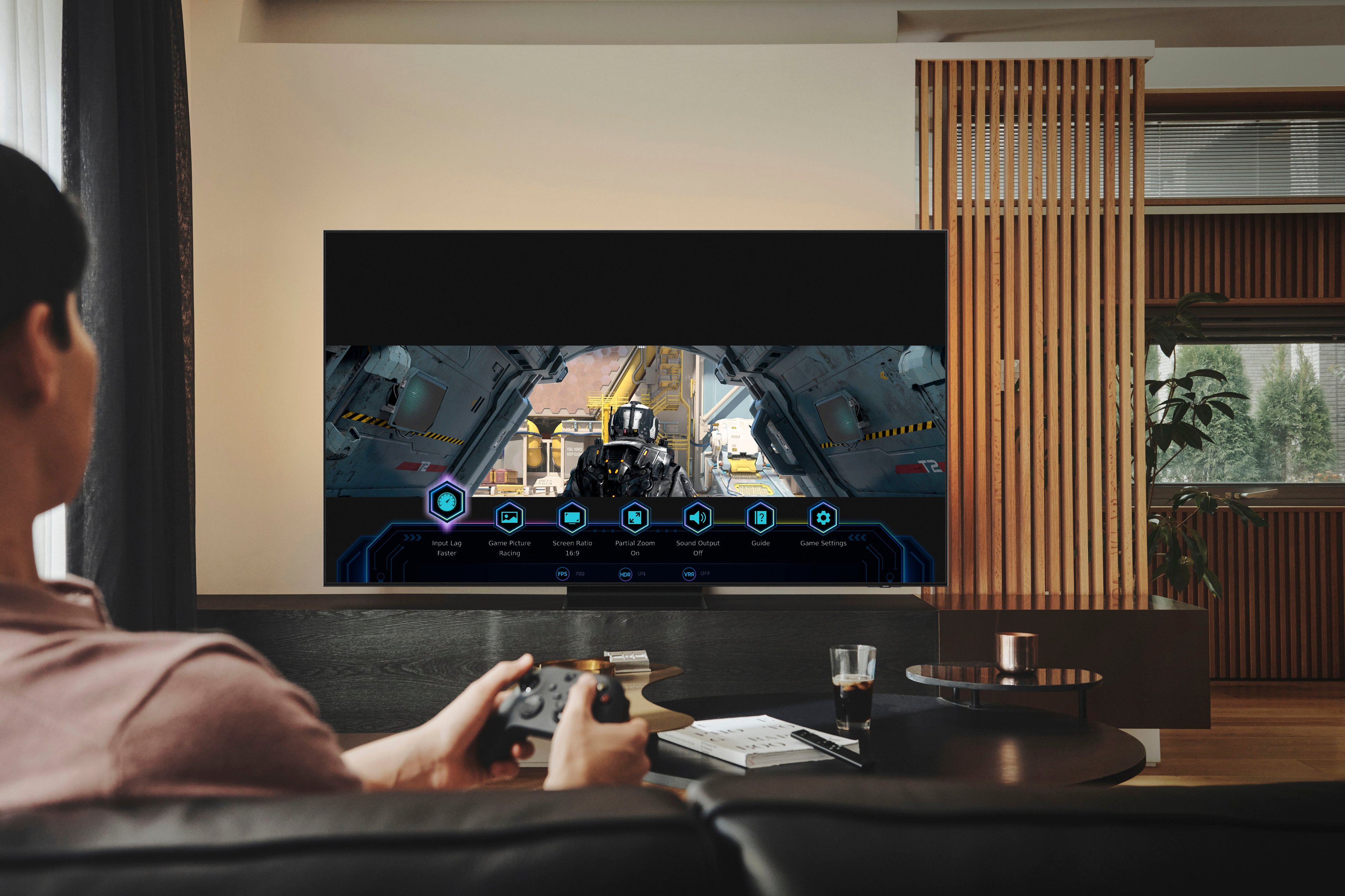 Alt View 26. Samsung - 75” Class QN90B Neo QLED 4K Smart Tizen TV - Titan Black.