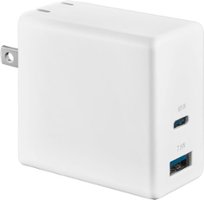 Insignia™ - 72.5W 2-Port USB-C/USB Foldable Wall Charger for Laptops, Smartphone, and Tablet - White - Front_Zoom