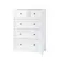 Angle. Walker Edison - Classic Grooved 5-Drawer Dresser - White.