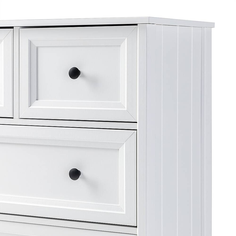 Alt View 30. Walker Edison - Classic Grooved 5-Drawer Dresser - White.