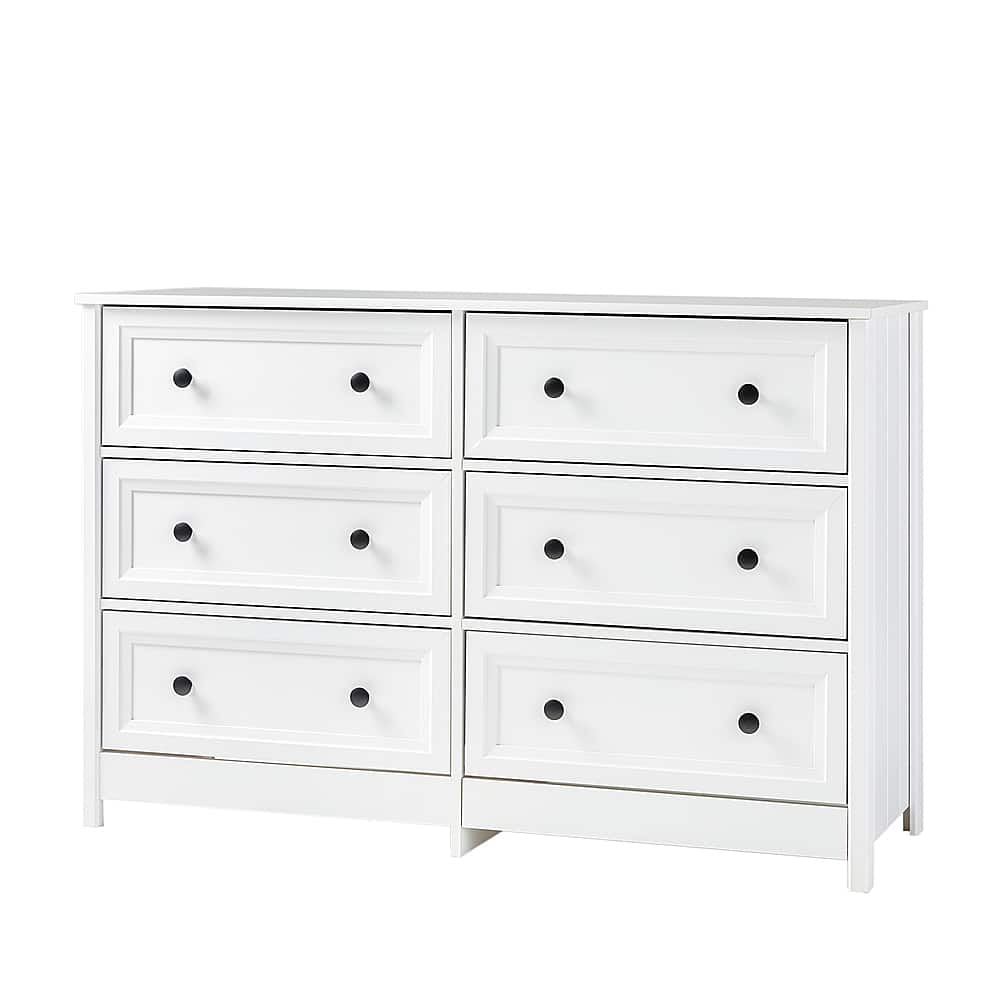 Walker Edison – Classic Grooved 6-Drawer Dresser – White Sansujyuku sansujyuku.com