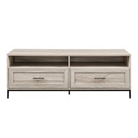 Walker Edison - Contemporary 2-Drawer TV Stand for Most TVs up to 60” - Birch - Front_Zoom