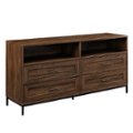 Left Zoom. Walker Edison - Contemporary 4-Drawer TV Stand for Most TVs up to 60” - Dark Walnut.
