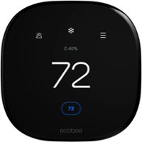 ecobee Smart Thermostat Enhanced - Black - Front_Zoom