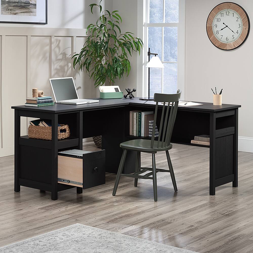 Palladia L-Shaped Desk with File Storage - Right Return by Sauder Furniture