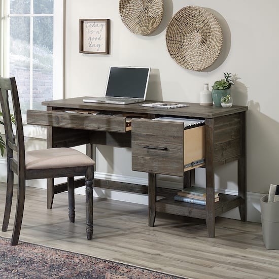 Sauder Summit Station Desk Pebble Pine 429320 Best Buy