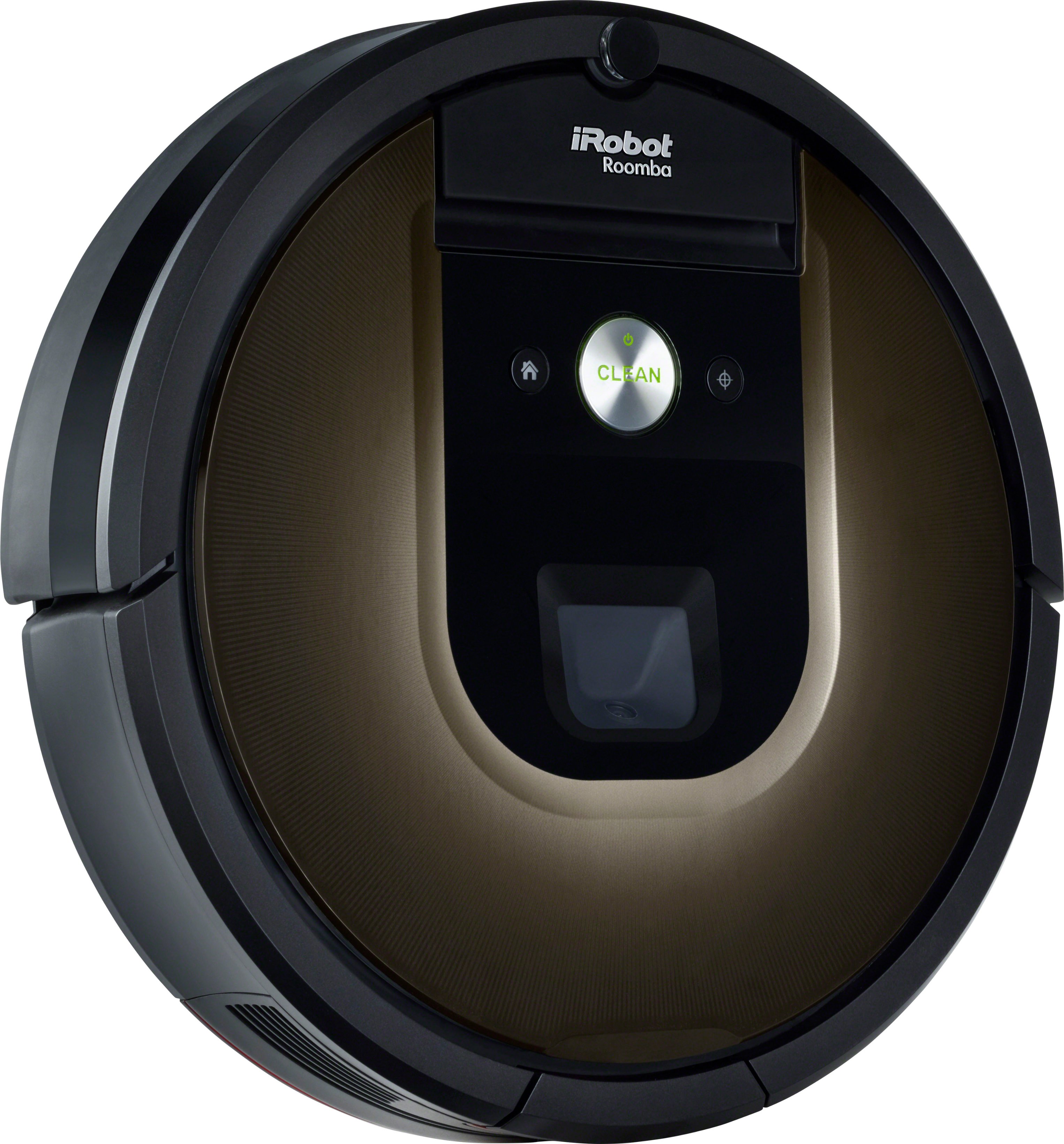 Angle View: iRobot Roomba 981 Wi-Fi Connected Robot Vacuum - Black