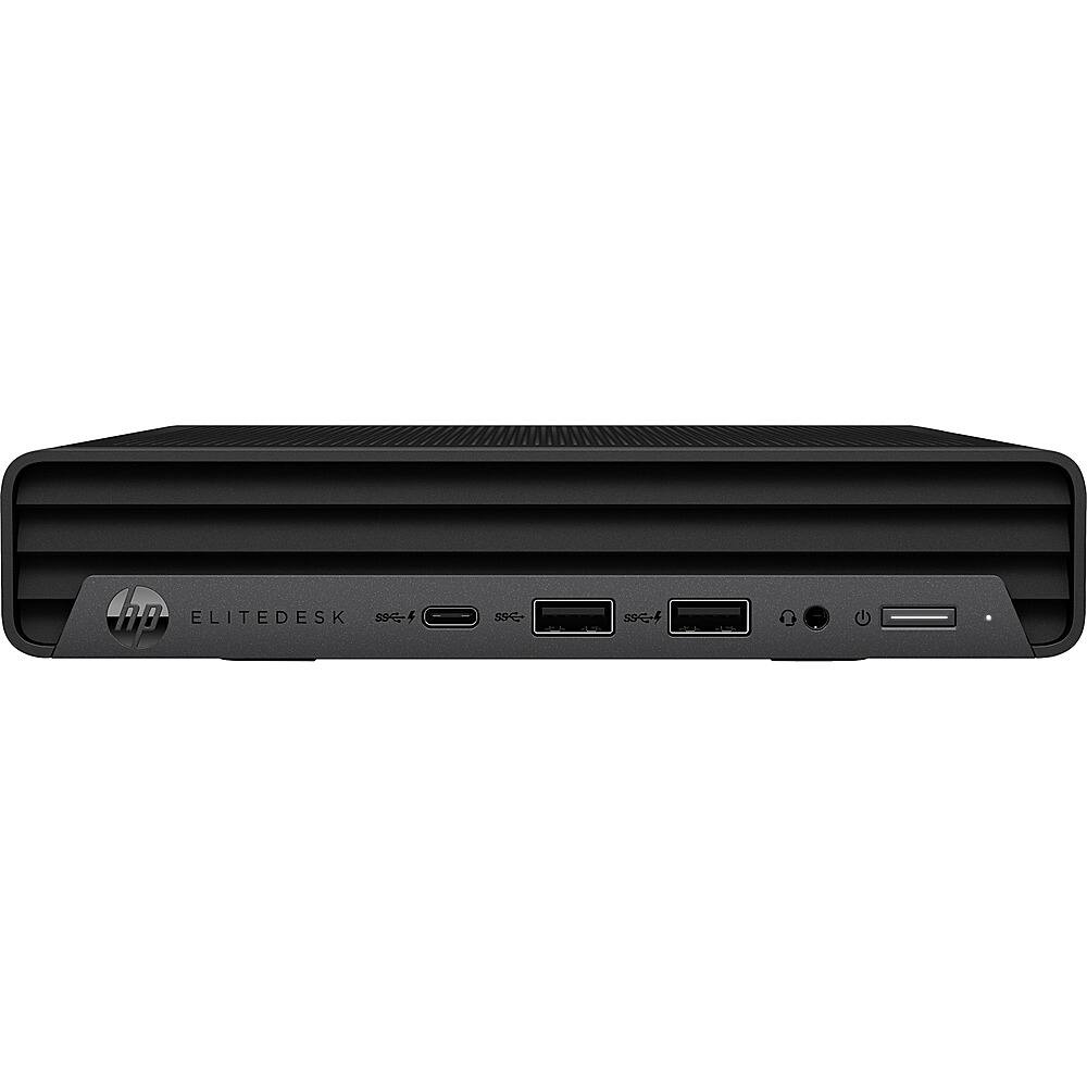 Front. HP - EliteDesk 800 G6 Desktop - Intel i5-10500T - 8 GB Memory - 256 GB SSD - Black.