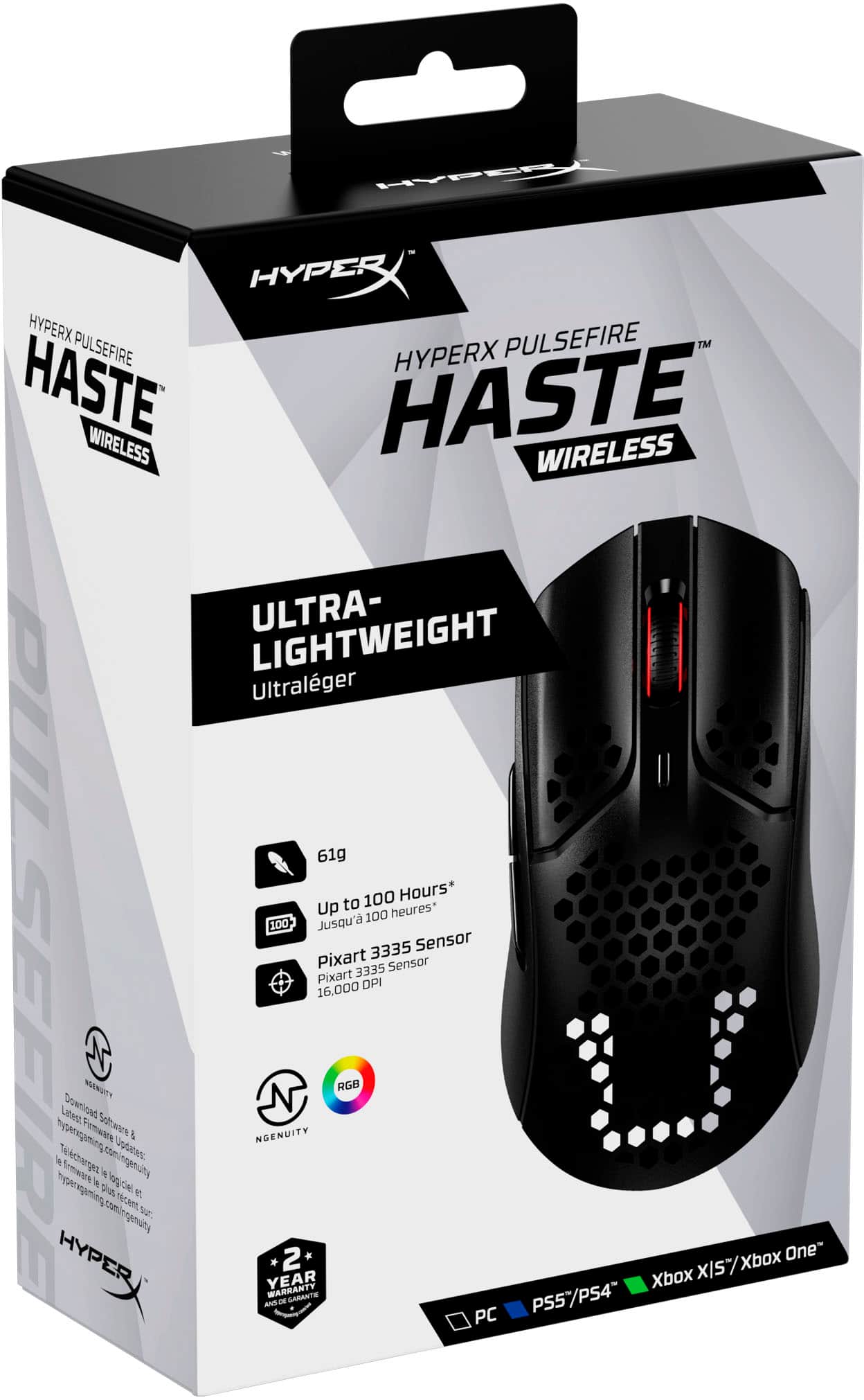 Alt View 11. HyperX - Pulsefire Haste Lightweight Wireless Optical Gaming Mouse - Black.