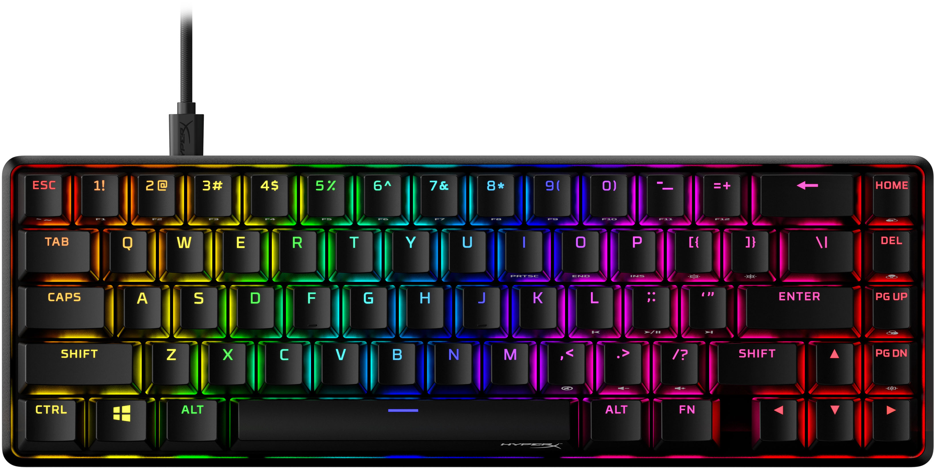 vaccinatie Doctor in de filosofie Tol HyperX Alloy Origins 65% Compact Wired Mechanical Red Linear Switch Gaming  Keyboard with RGB Lighting Black 4P5D6AA#ABA - Best Buy