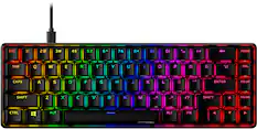Front. HyperX - Alloy Origins 65% Compact Wired Mechanical Red Linear Switch Gaming Keyboard with RGB Lighting - Black.