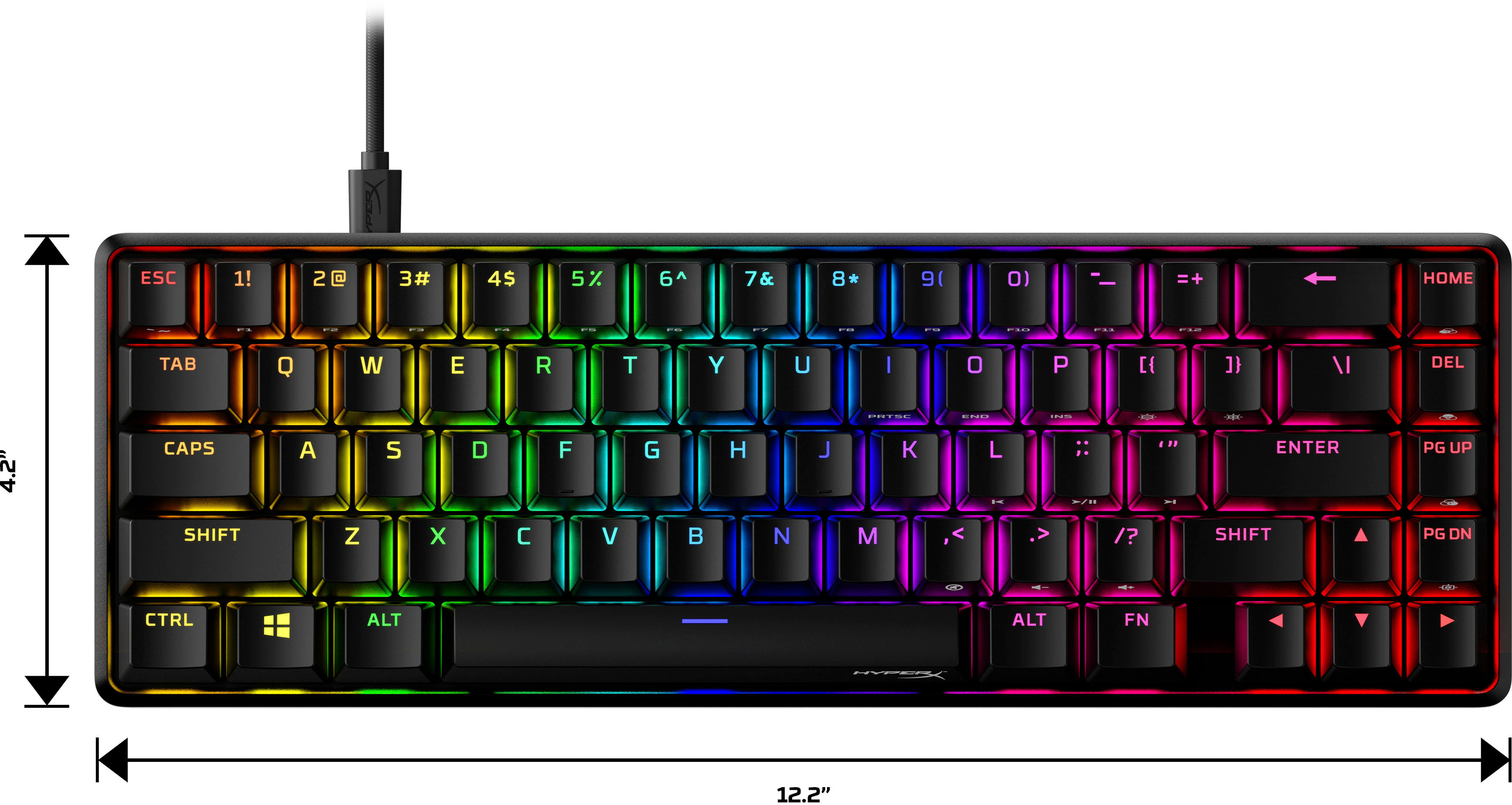 HyperX Alloy Origins 65% Compact Wired Mechanical Red Linear Switch Gaming Keyboard with RGB Black 4P5D6AA#ABA - Best Buy