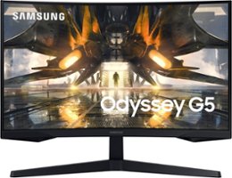 Samsung - Odyssey G5 27" LED Curved 1ms WQHD FreeSync Premium 165Hz Gaming Monitor - Black - Front_Zoom