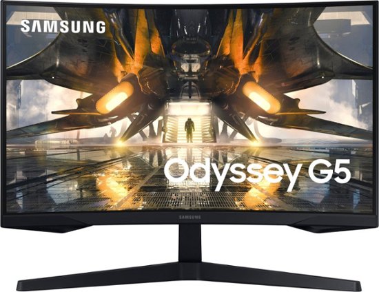 Samsung – Odyssey G5 27″ LED Curved 1ms WQHD FreeSync Premium 165Hz Gaming Monitor – Black