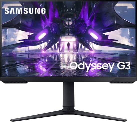 Front. Samsung - Odyssey G3 24" LED FreeSync Premium 165Hz 1ms Gaming Monitor (DisplayPort, HDMI) - Black.