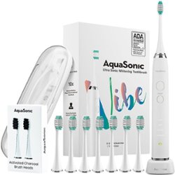 AquaSonic - Ultrasonic Rechargeable Electric Toothbrush Ultimate Bundle - Optic White - Angle_Zoom
