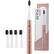 Angle. AquaSonic - Pulse Series Rechargeable Electric Toothbrush with Activated Charcoal Whitening Bristles - Rose Gold.