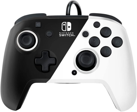PDP REMATCH Wired Controller: Black & White Nintendo Switch