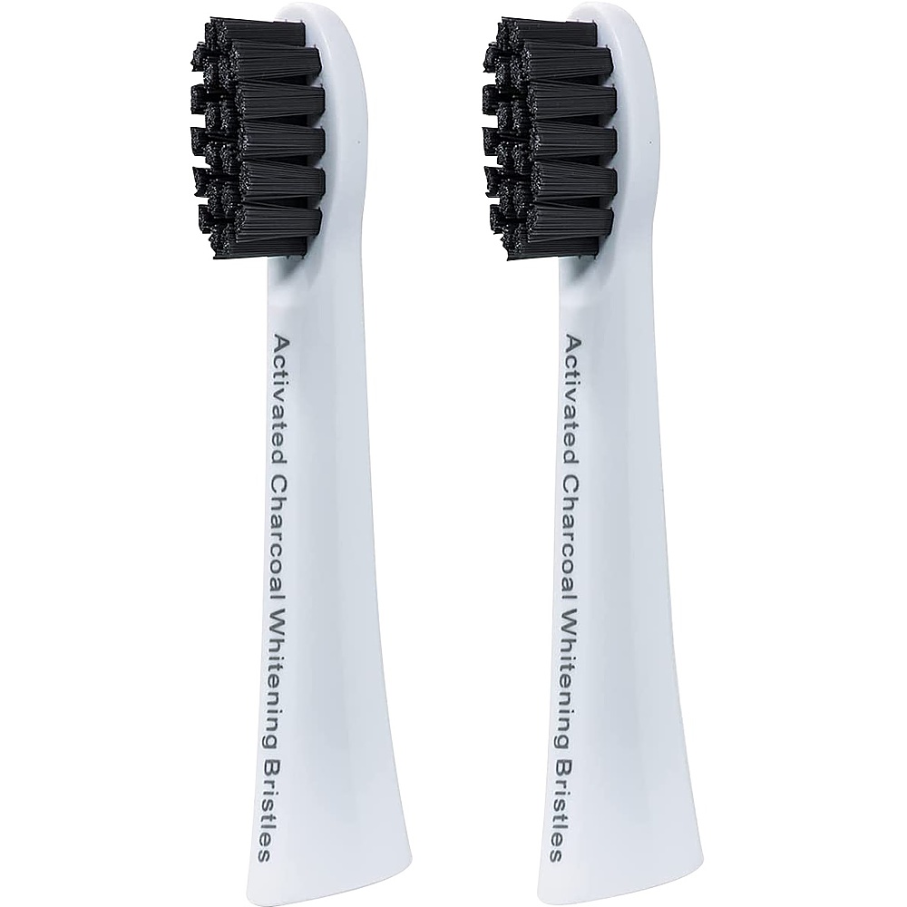 AquaSonic - Activated Charcoal Pulse Replacement Brush Heads (2-Pack) - White