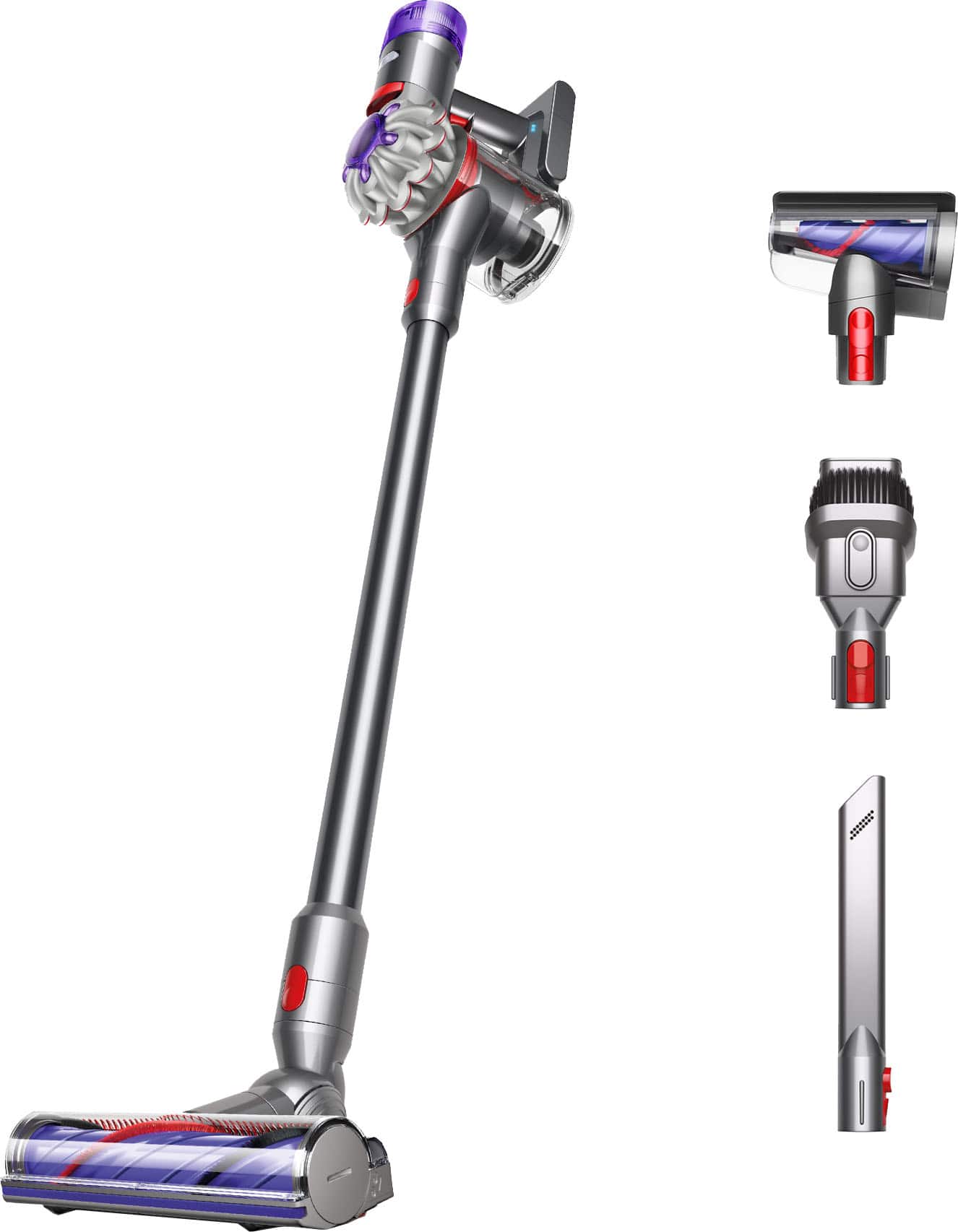 Zoom in on Front Zoom. Dyson - V8 Cordless Vacuum - Silver/Nickel.