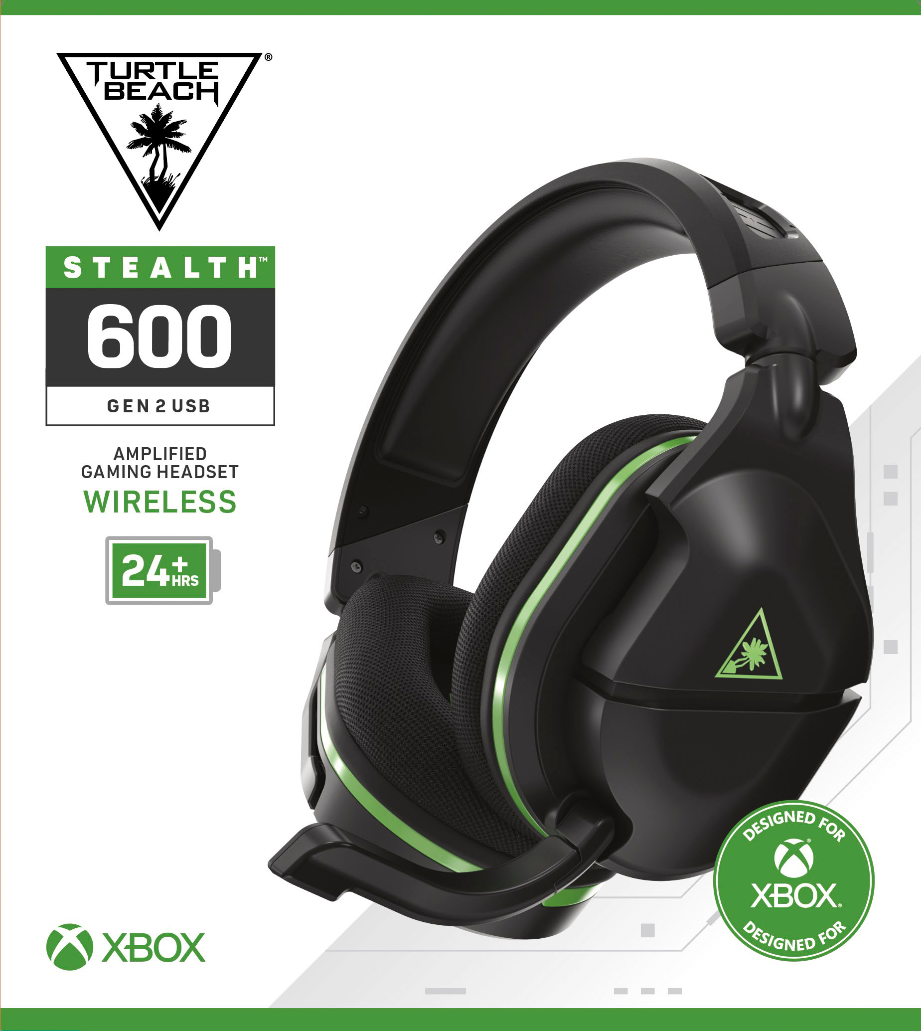 Helaas paars formule Turtle Beach Stealth 600 Gen 2 USB Wireless Amplified Gaming Headset for  Xbox X|S, Xbox One 24 Hour Battery Black/Green TBS-2372-01 - Best Buy