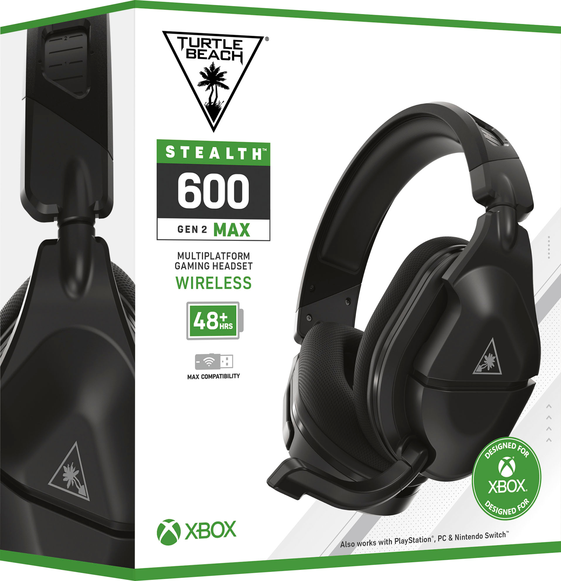 peave folder sår Turtle Beach Stealth 600 Gen 2 MAX Wireless Multiplatform Gaming Headset  for Xbox, PS5, PS4, Nintendo Switch and PC 48 Hour Battery Black  TBS-2362-01 - Best Buy