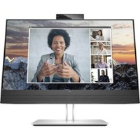 HP - 23.8" IPS LCD FHD 75Hz Monitor (USB) - Black, Silver, Multicolor - Front_Zoom